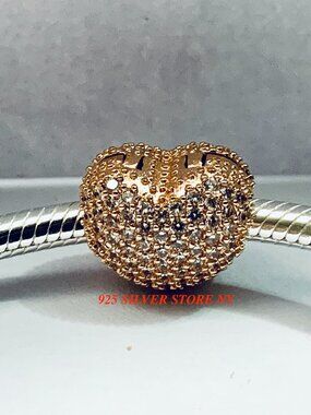Authentic PANDORA Rose Pavé Open My Heart Clip 781427CZ Charm